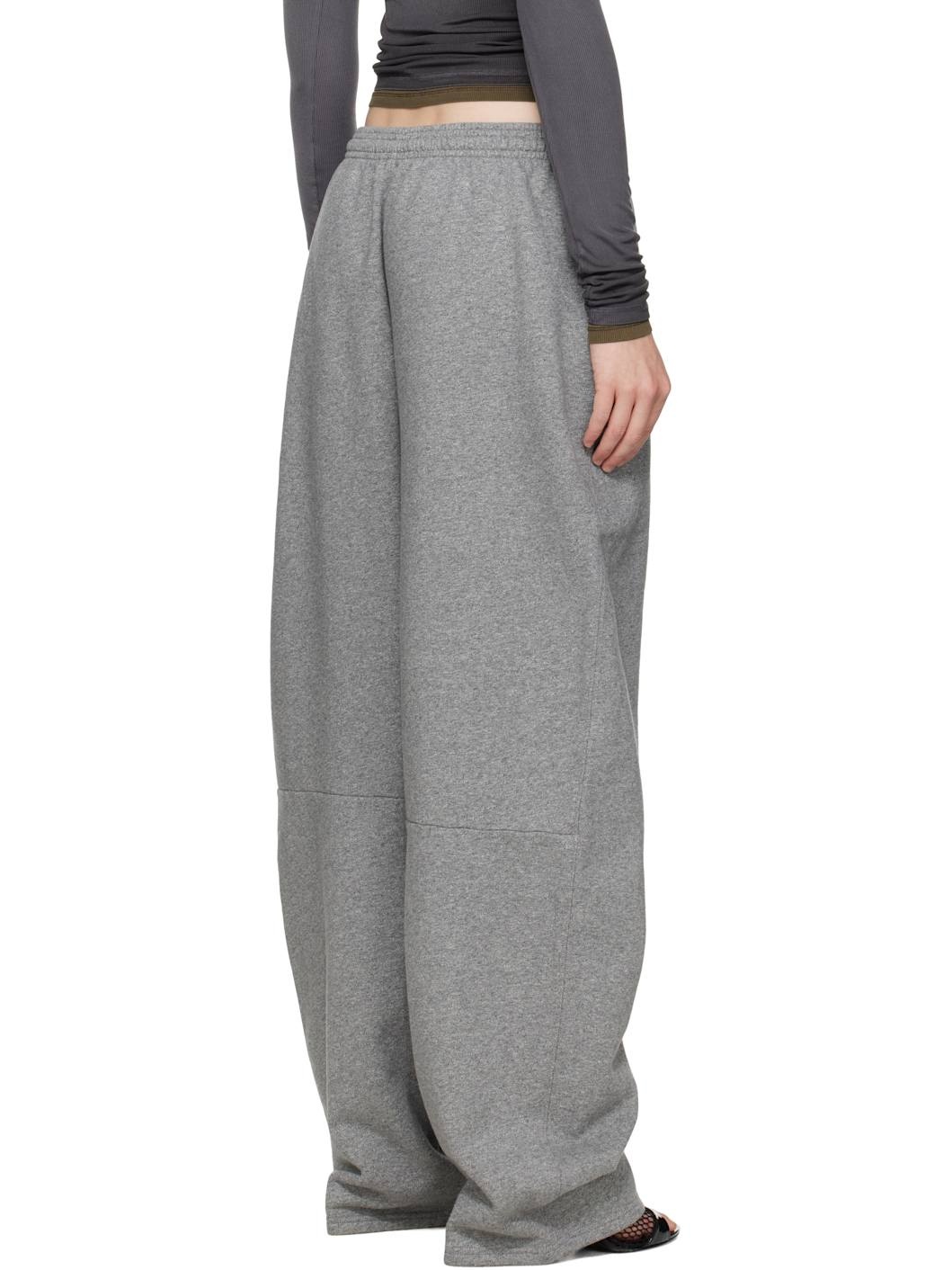 Gray Logo-Detailed Oversize Sweatpants - 3