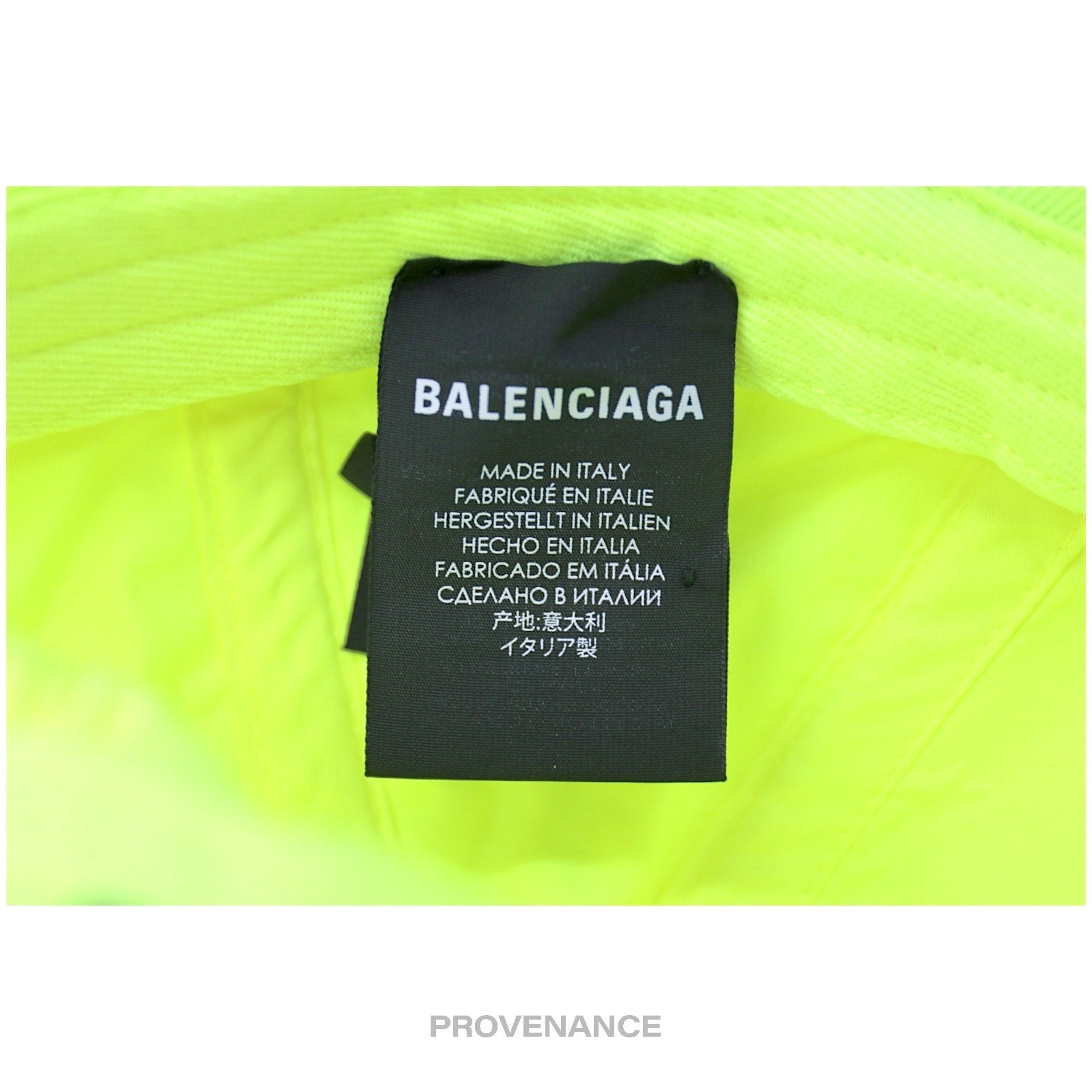 Balenciaga Soccer Crest Embroidered Logo Cap - Neon - 8