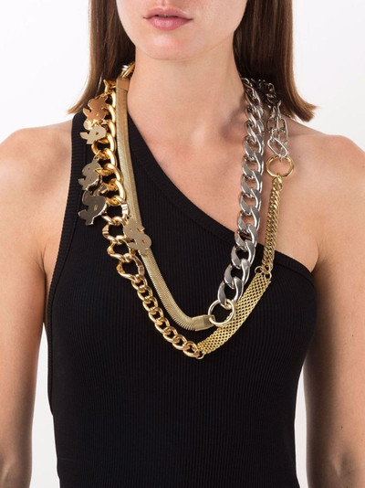 sacai dollar multi chain necklace outlook