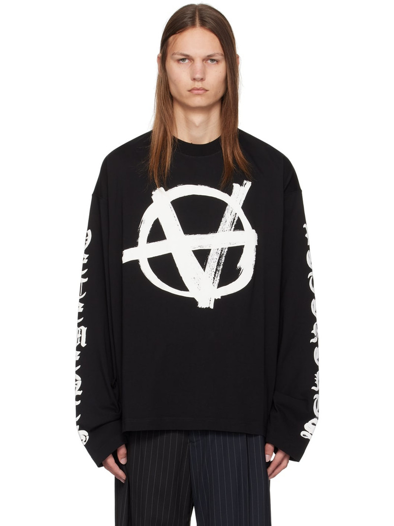 Black Anarchy Long Sleeve T-Shirt 1