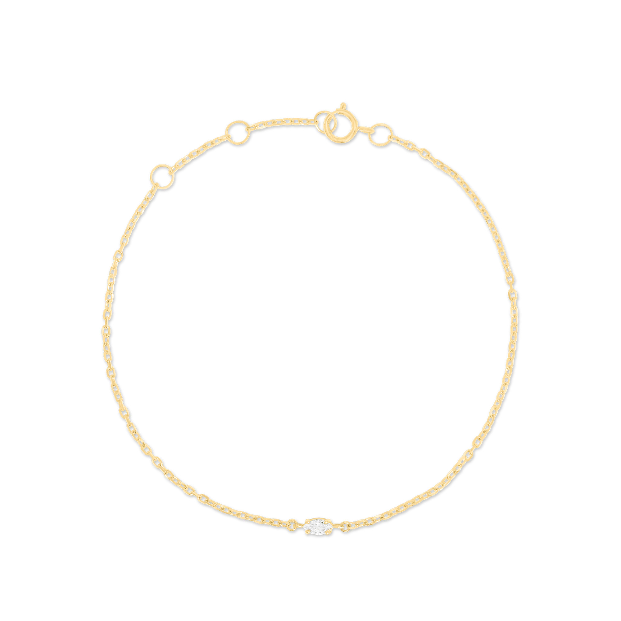 LAB-Created Diamond Marquise Bracelet - 1