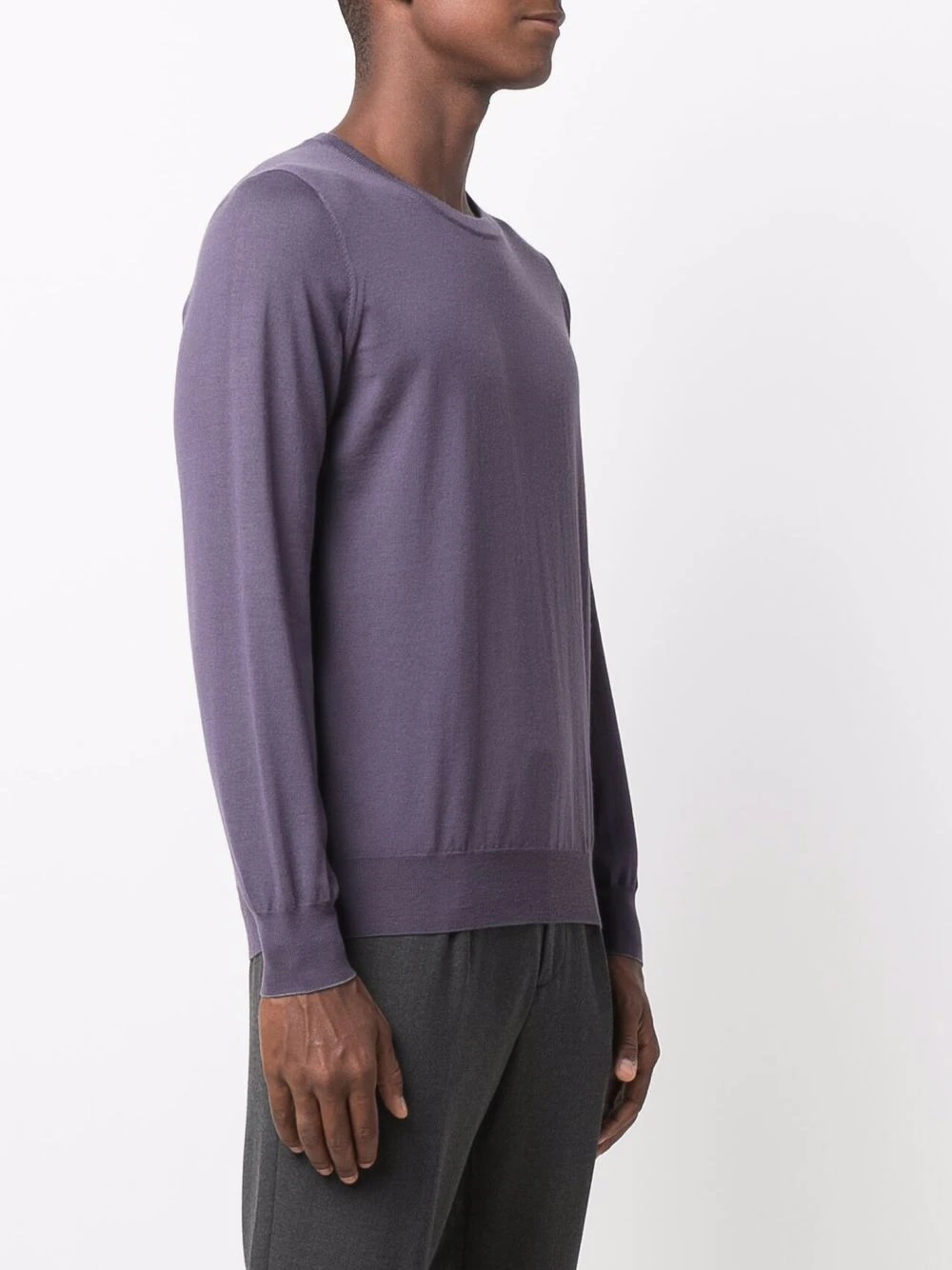 long-sleeve virgin wool jumper - 3