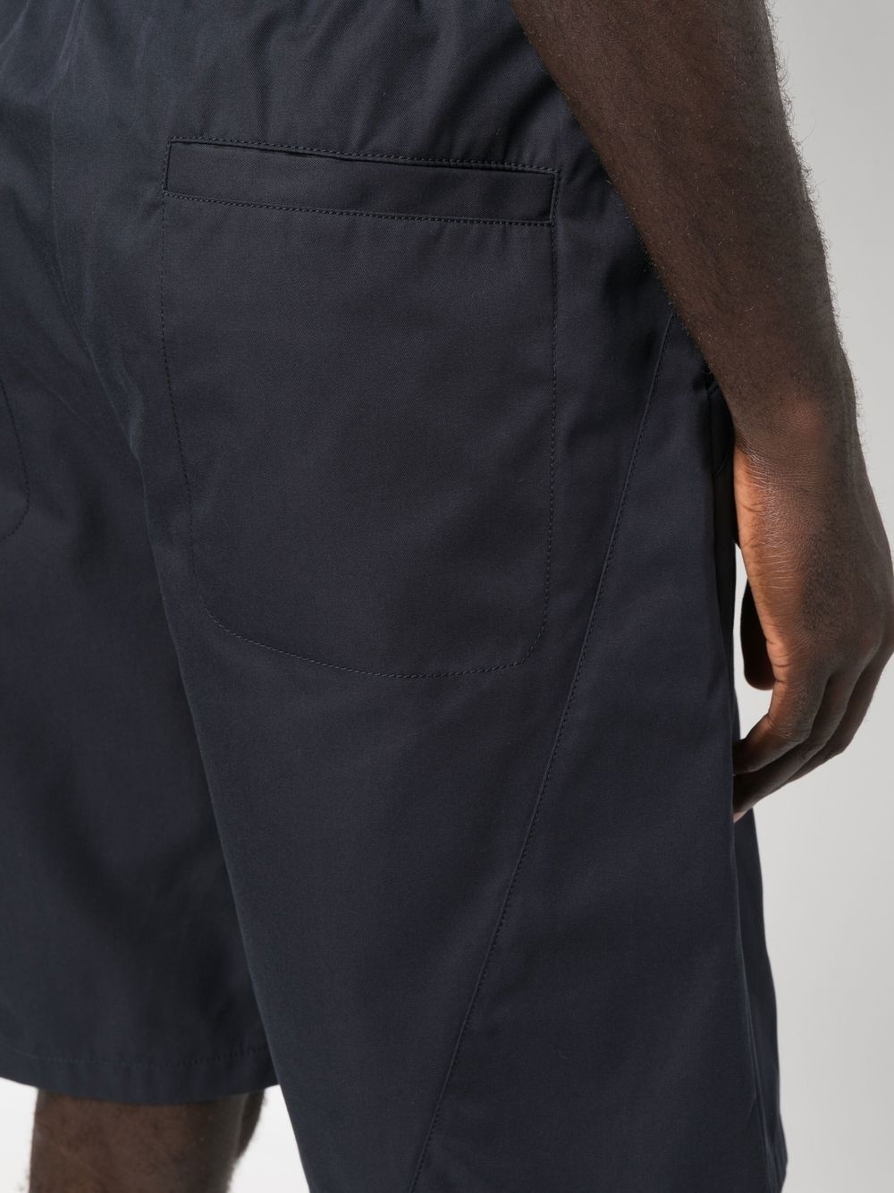 drawstring organic cotton track shorts - 5