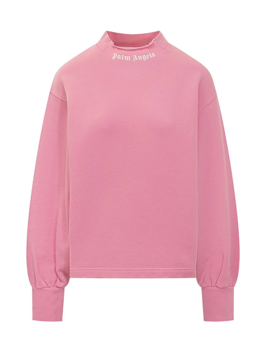 Palm Angels Palm Angels Pink Sweatshirt With Embroidered Logo - 1