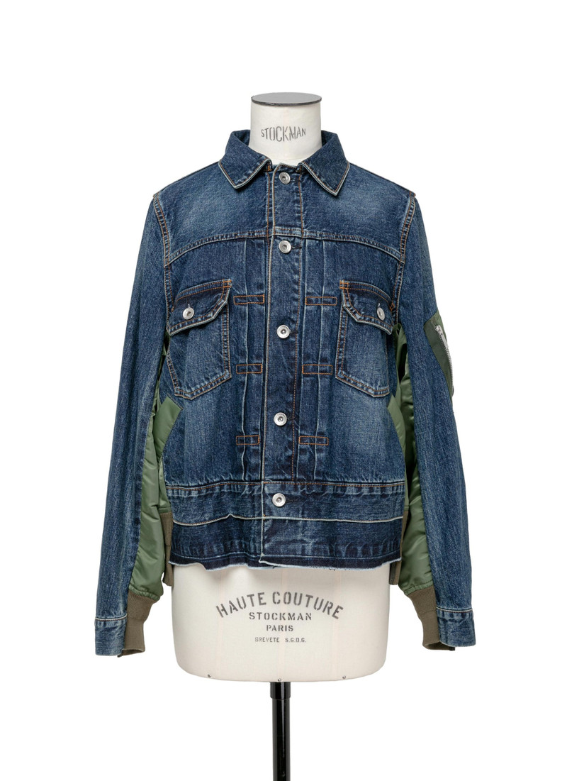 Denim x Nylon Twill Jacket - 1