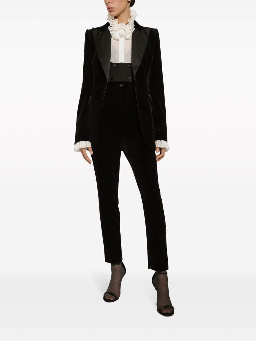 double-breasted scoop neck waistcoat - 2