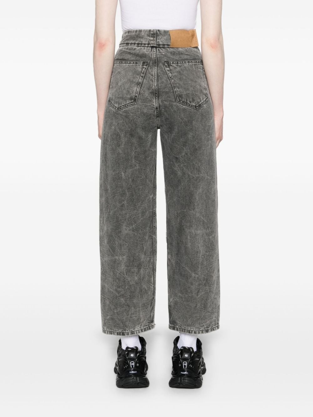 high-rise cotton boyfriend jeans - 4