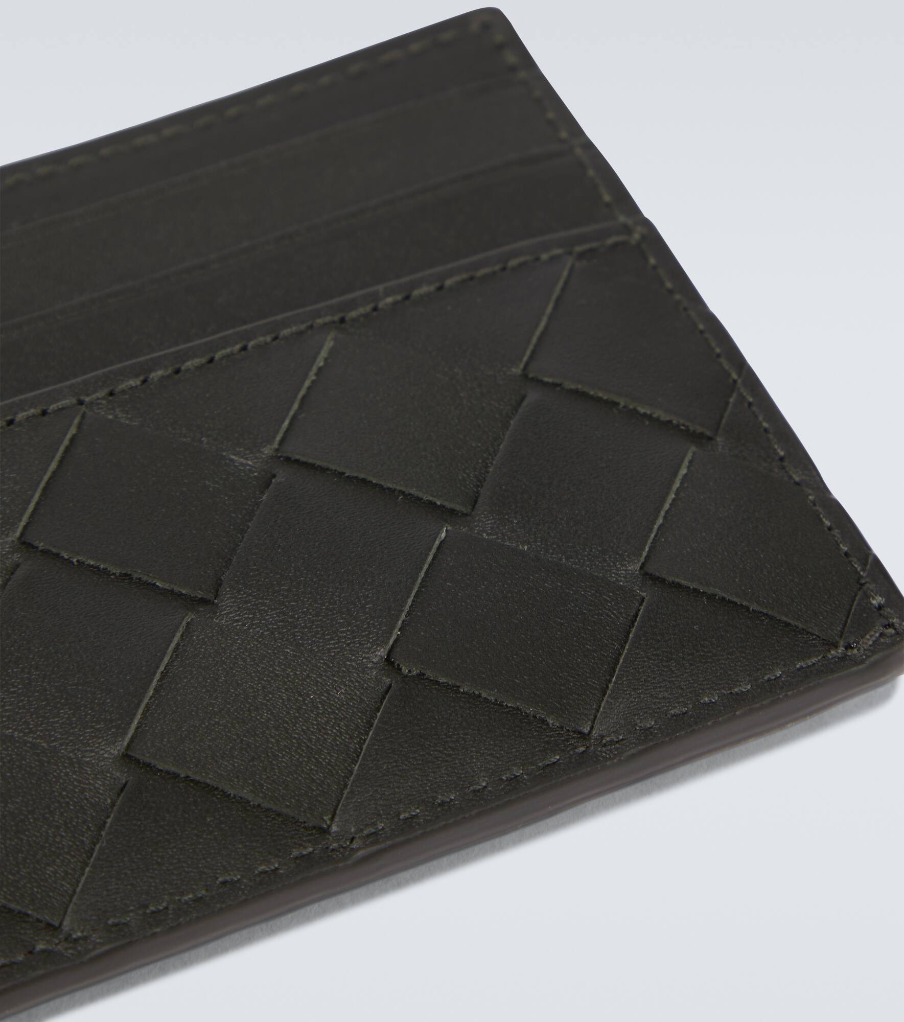 Intrecciato leather cardholder - 3