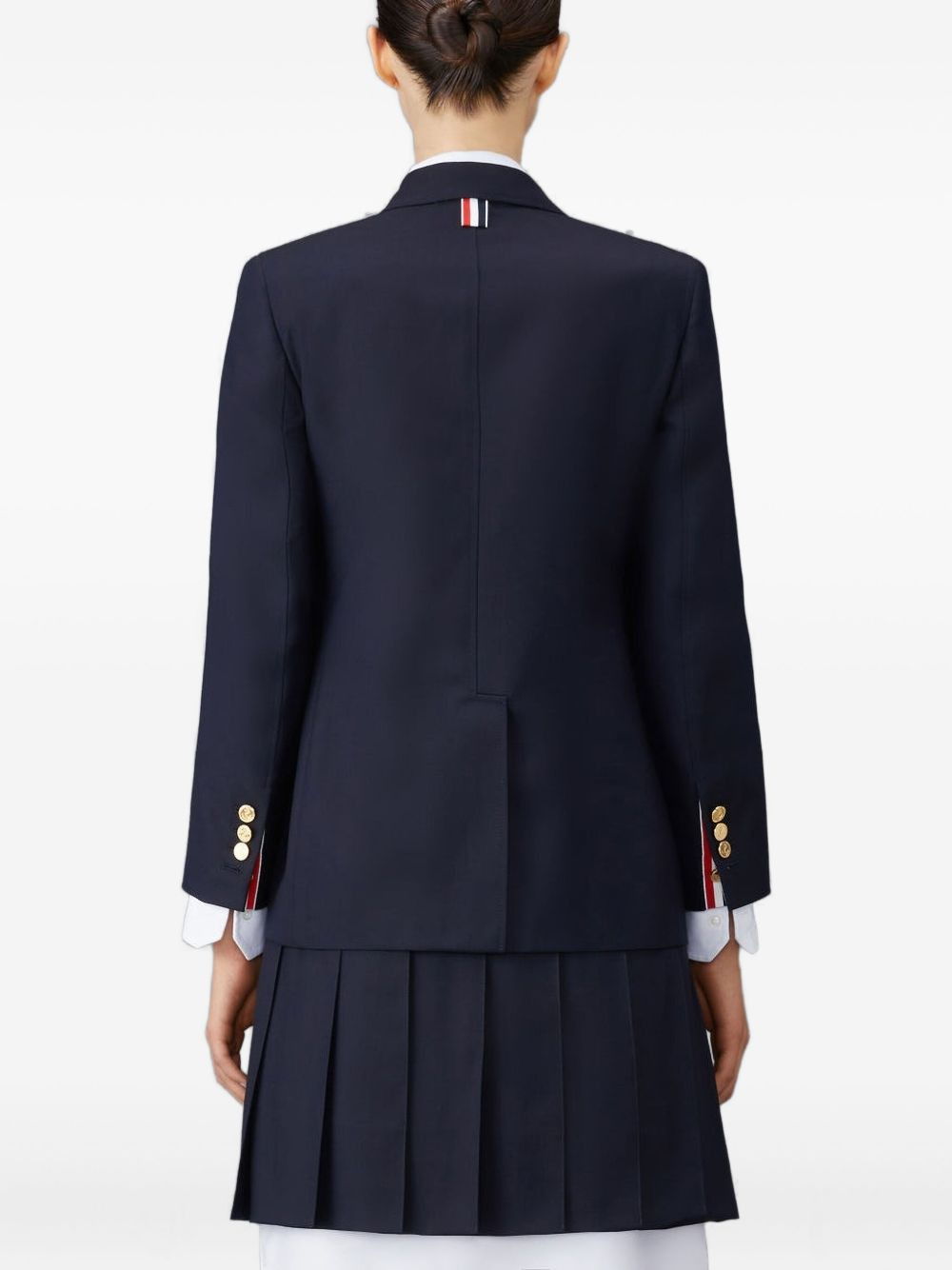 twill gold-button blazer - 2