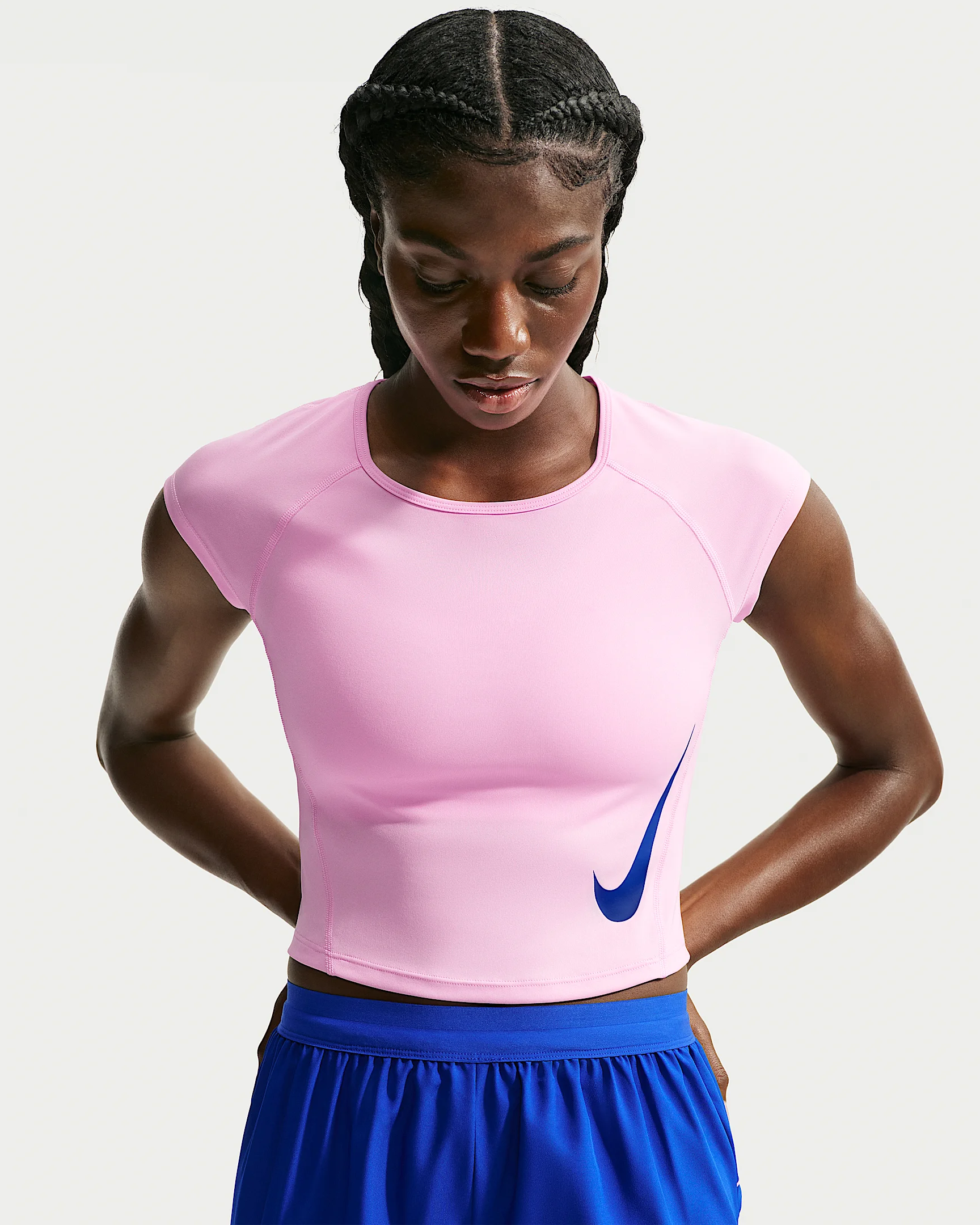 Nike Tempo Swoosh Women's Dri-FIT Cap-Sleeve Running Top - 1
