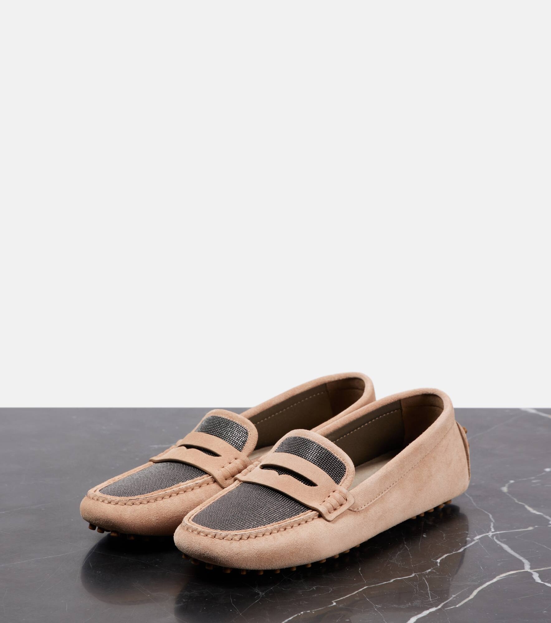 Monili suede driving shoes - 4