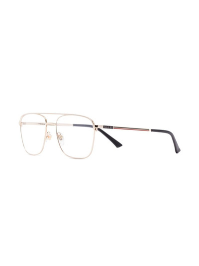 GUCCI pilot-frame two-tone glasses outlook