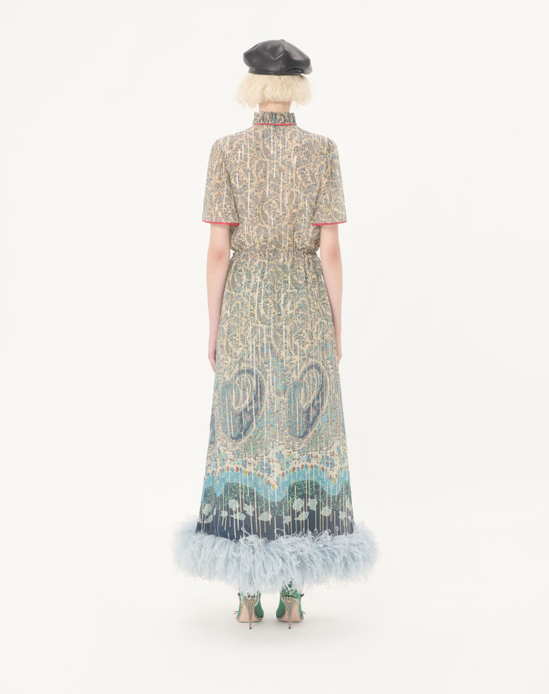PEKIN MIDI DRESS WITH VOYAGE IMAGINAIRE PAISLE 6