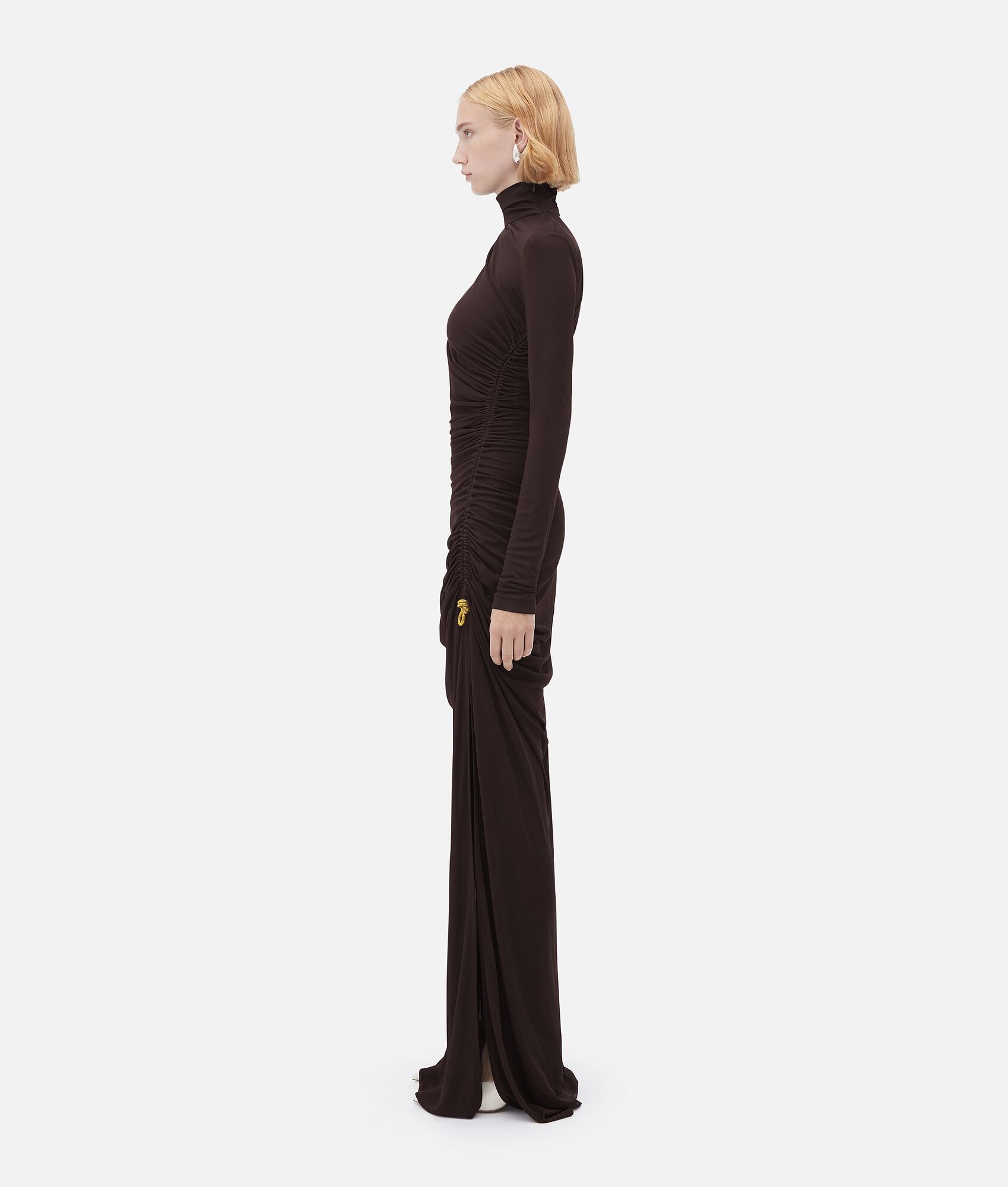 viscose jersey dress with knot - 2