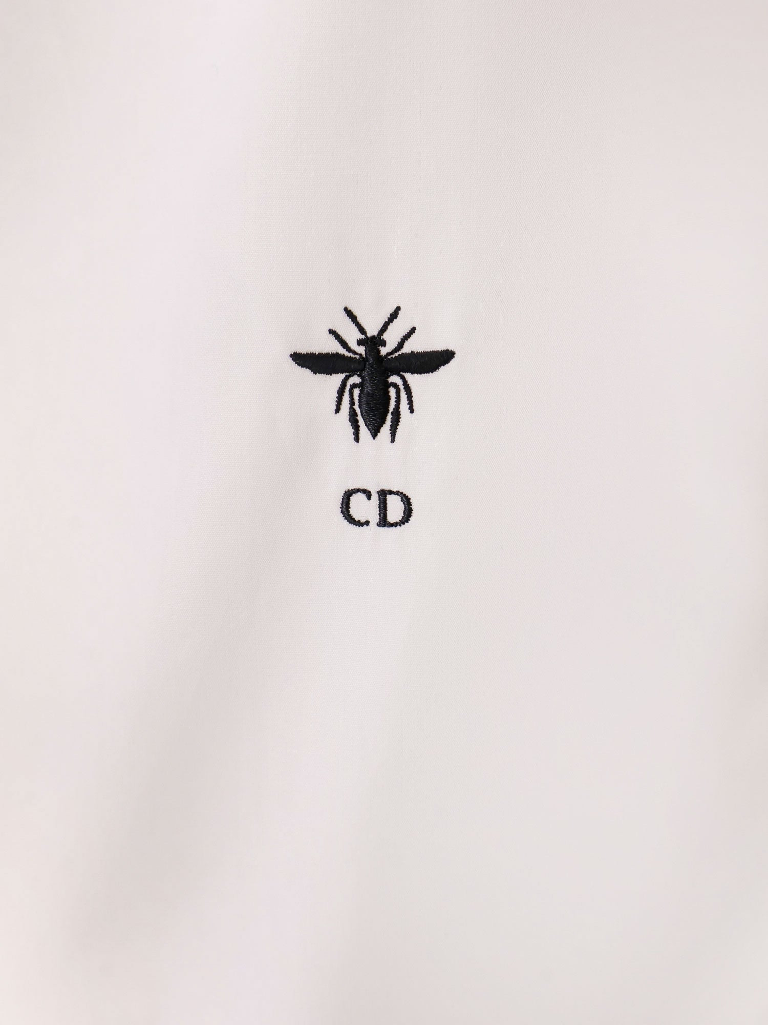 Dior Women Cotton Shirt With Bee And Monogram Embroidery - 2