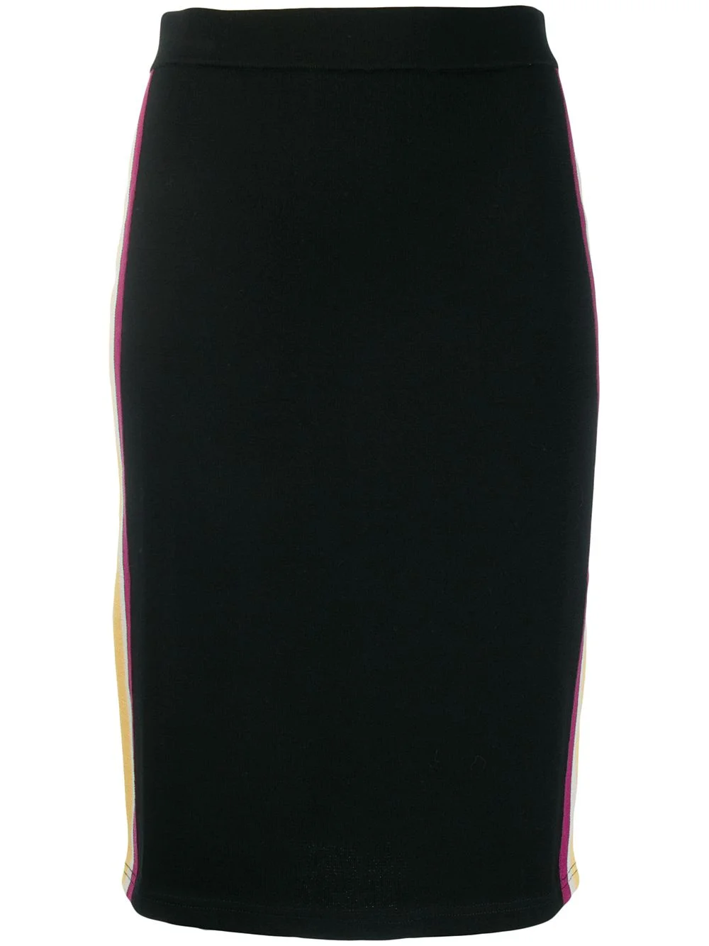 stripe panel pencil skirt - 1