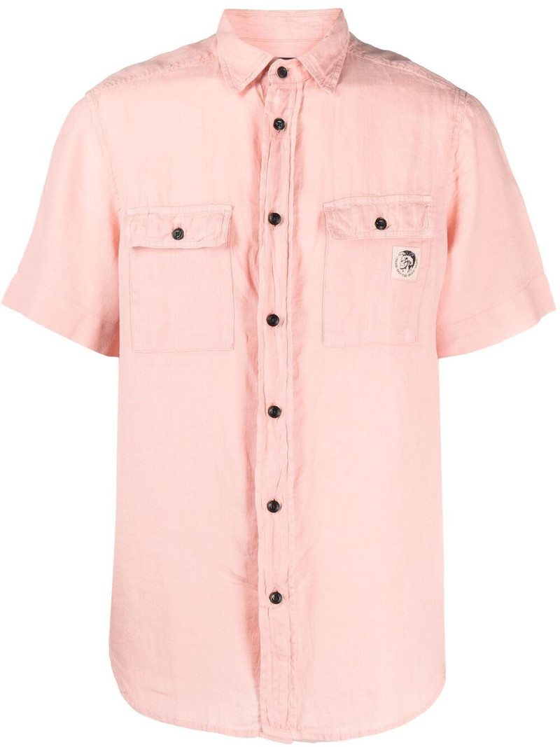 plain flap-pocket shirt 1