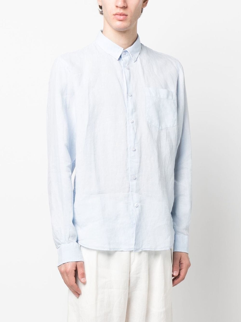 Caroubis long-sleeved linen shirt - 3