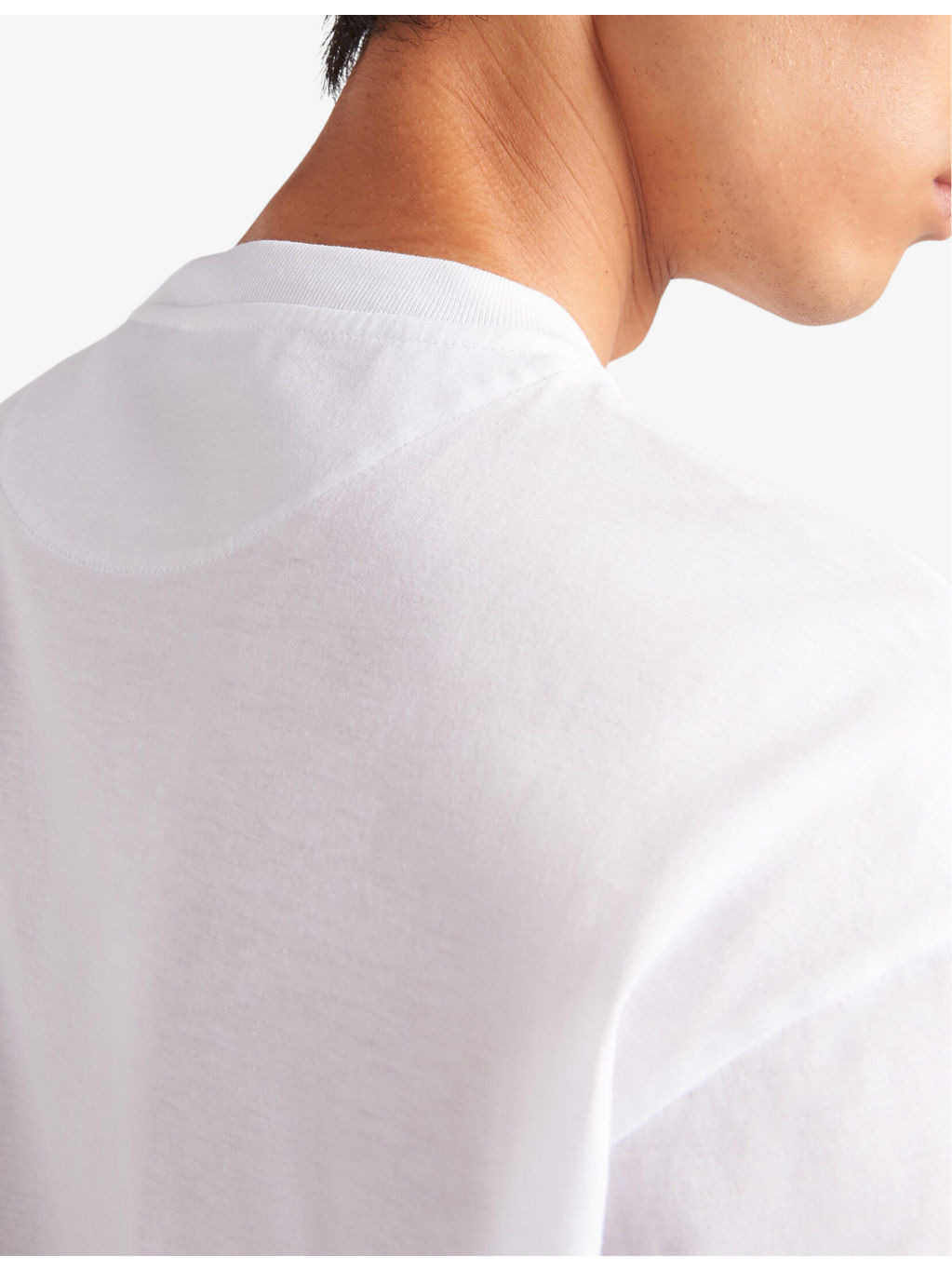 Re-Nylon brand-plaque cotton and recycled-nylon T-shirt - 5