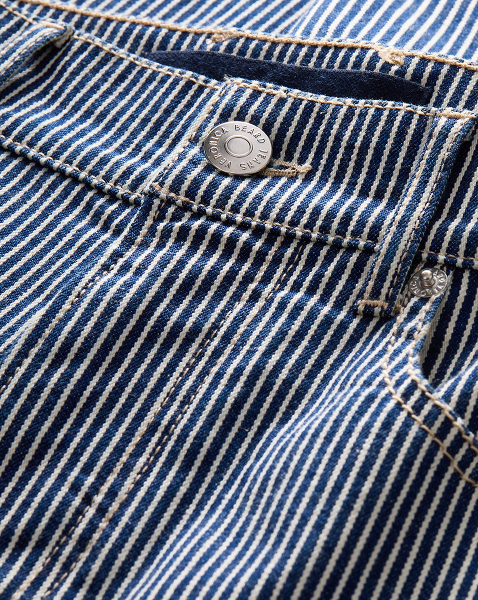 CROSBIE STRIPED WIDE-LEG JEAN - 4