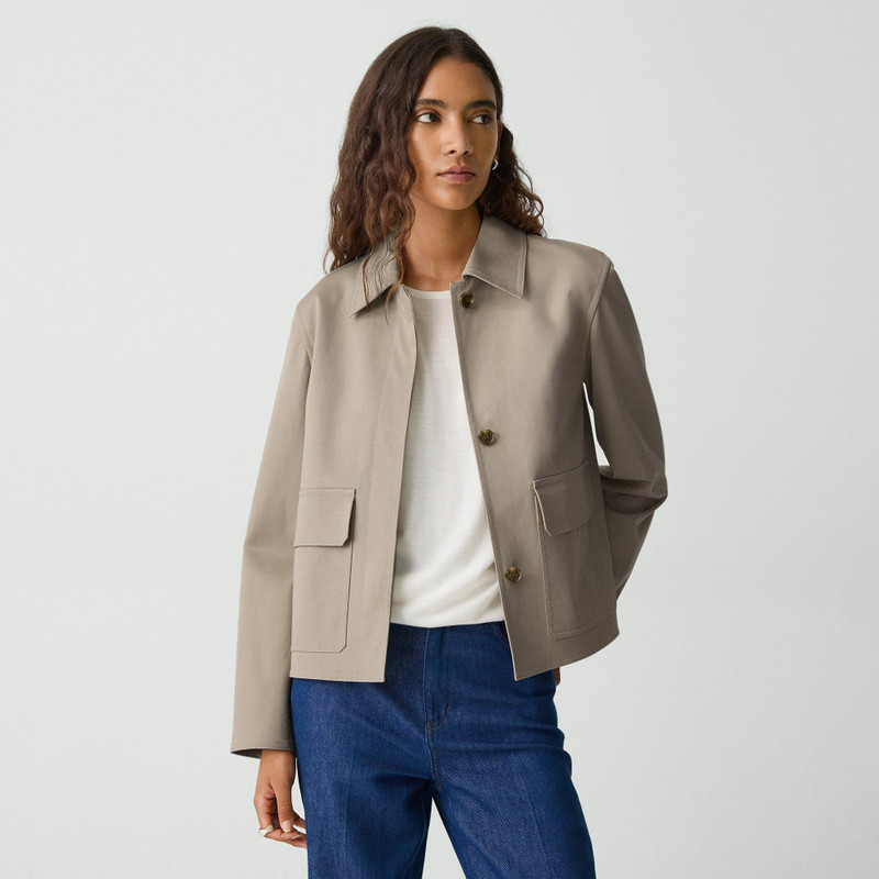 Boxy Jacket in Cotton Gabardine 2