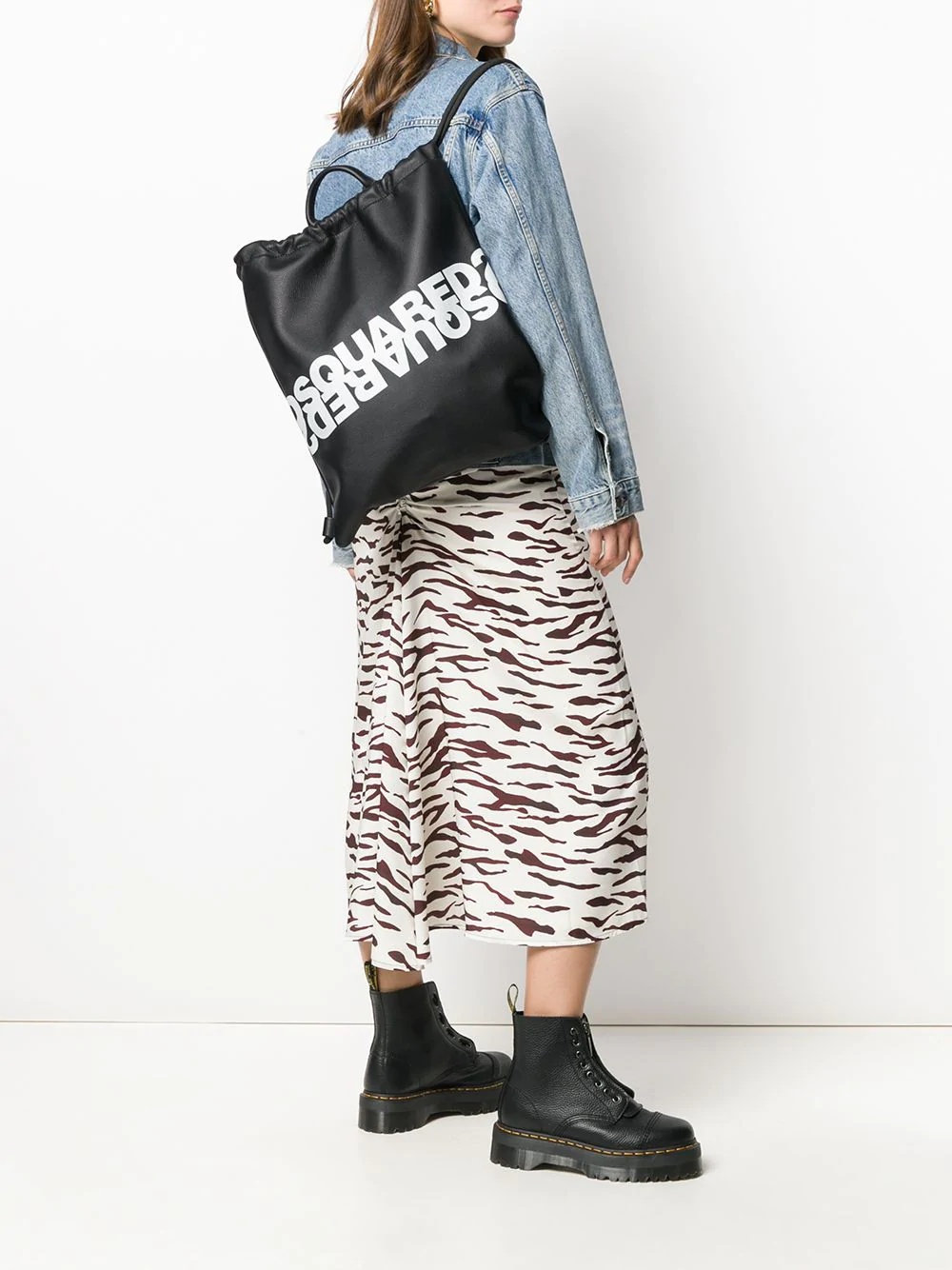 logo print backpack - 2