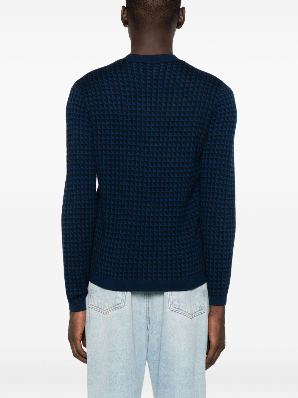 houndstooth wool sweater - 4