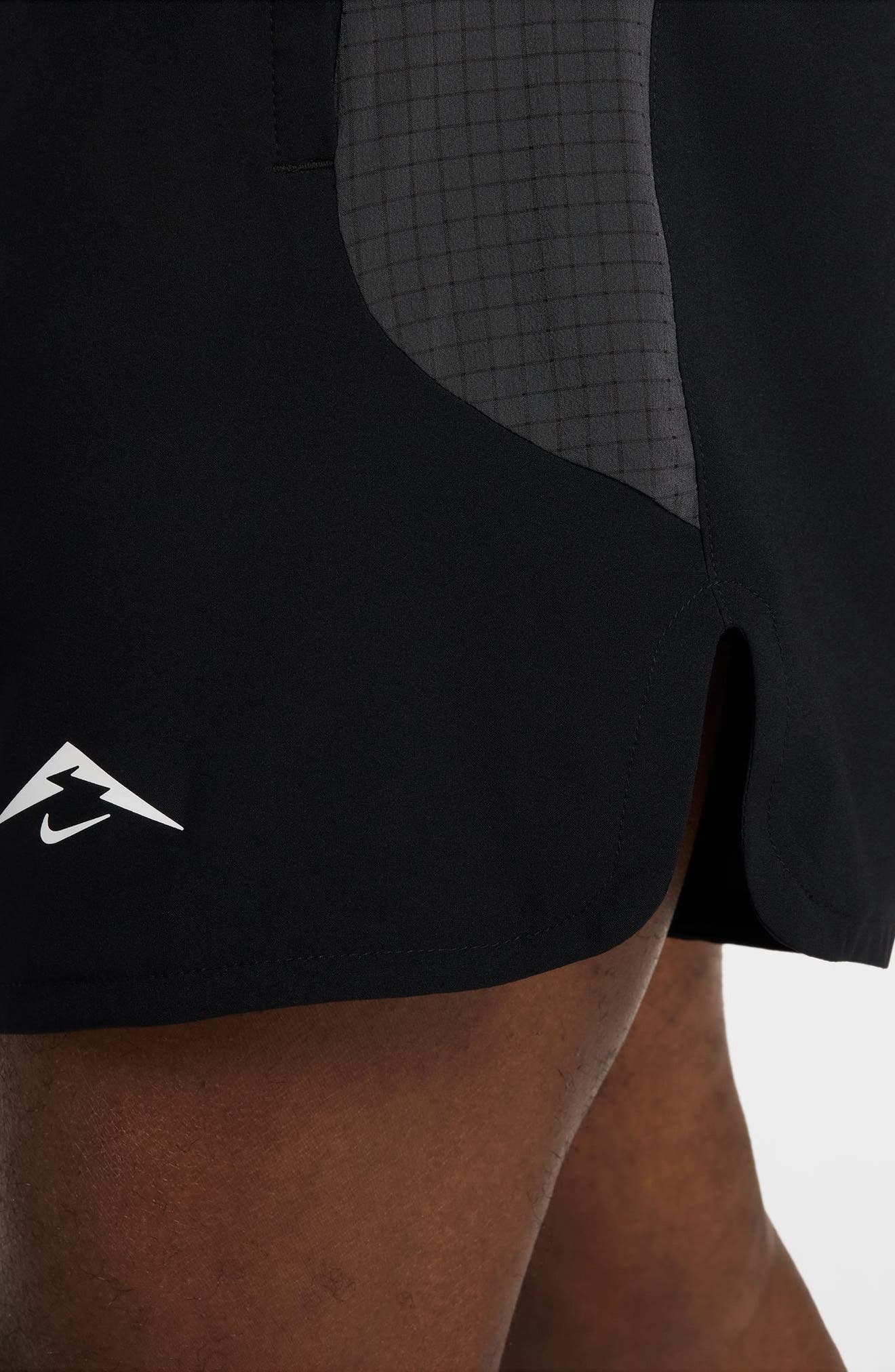 Nike Trail Dri-FIT Brief Lined Running Shorts in Black/Anthracite at Nordstrom - 5