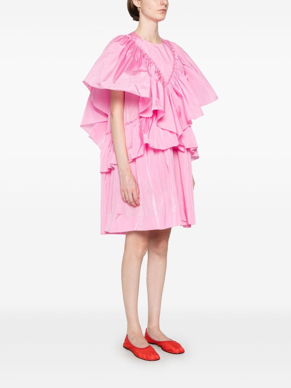 ruffle-detailed mini dress - 3