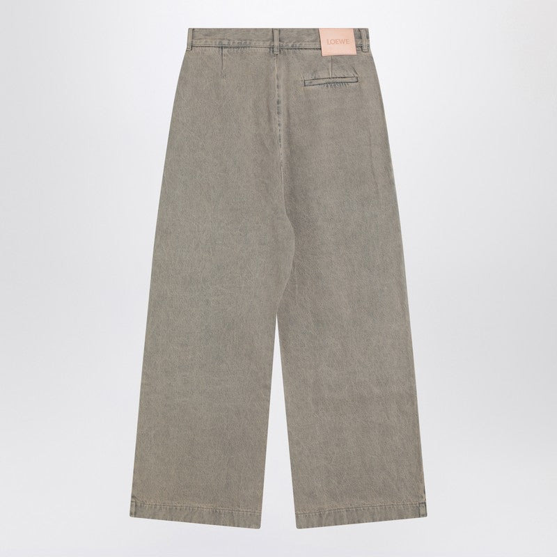 Loewe Pleated Sand-Coloured Denim Pants Men - 2