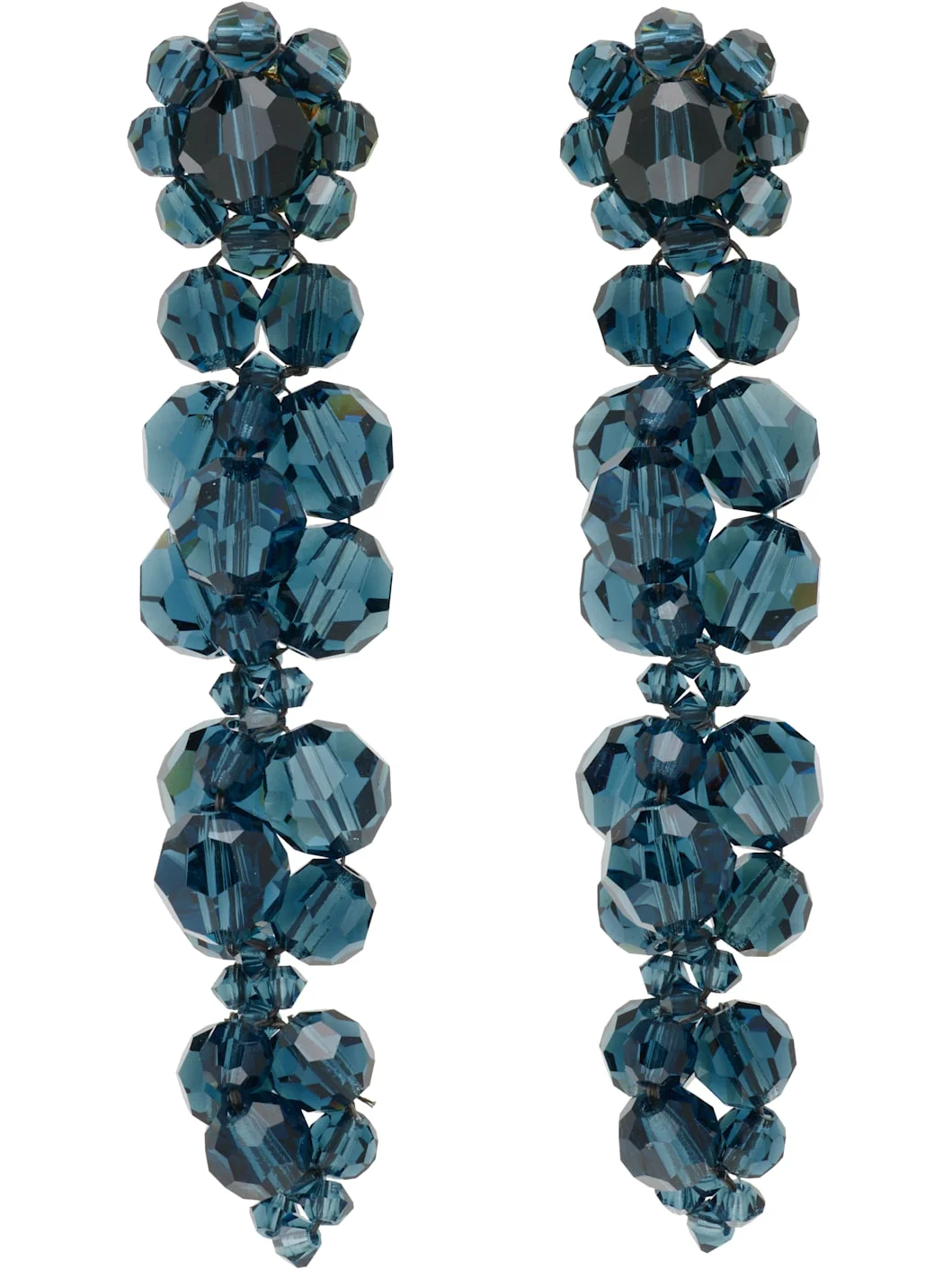 Cluster Drip Crystal Earrings - 1
