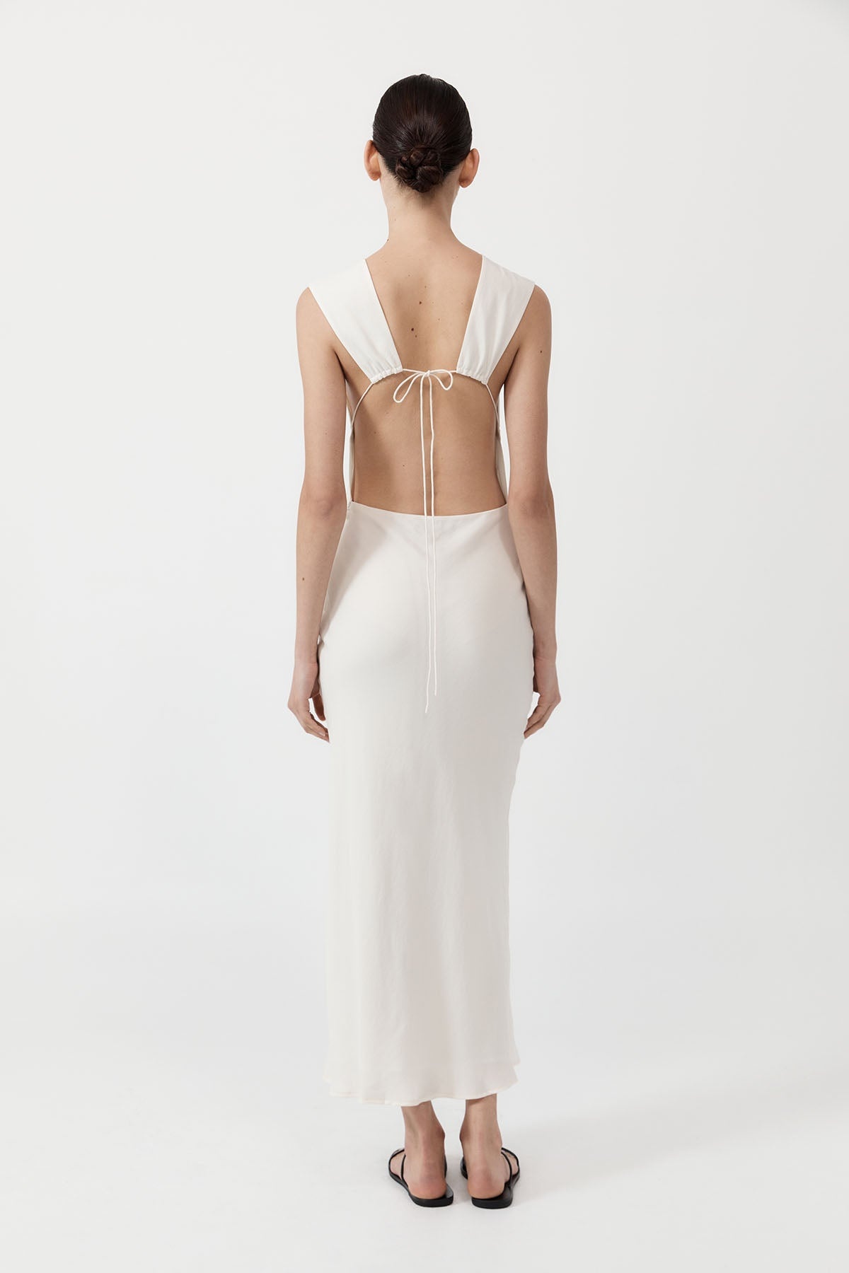 Rouleau Tie Dress - Porcelain - 4