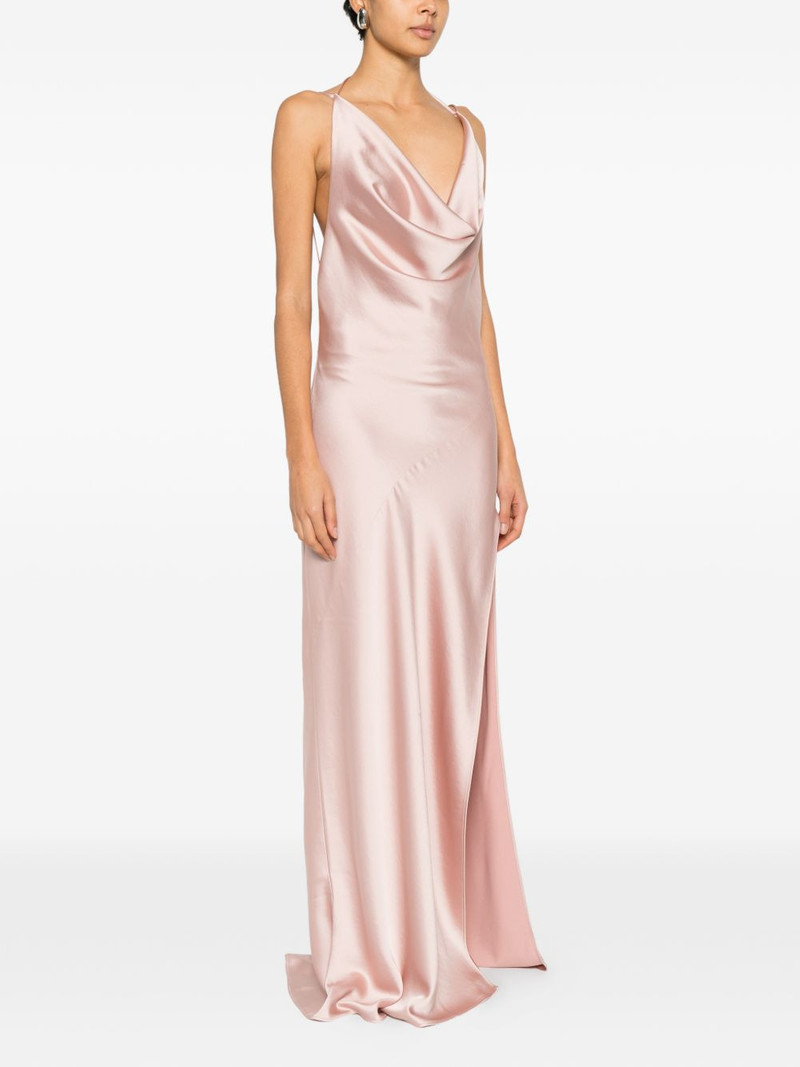 Vera cowl-neck side-slit maxi dress 3