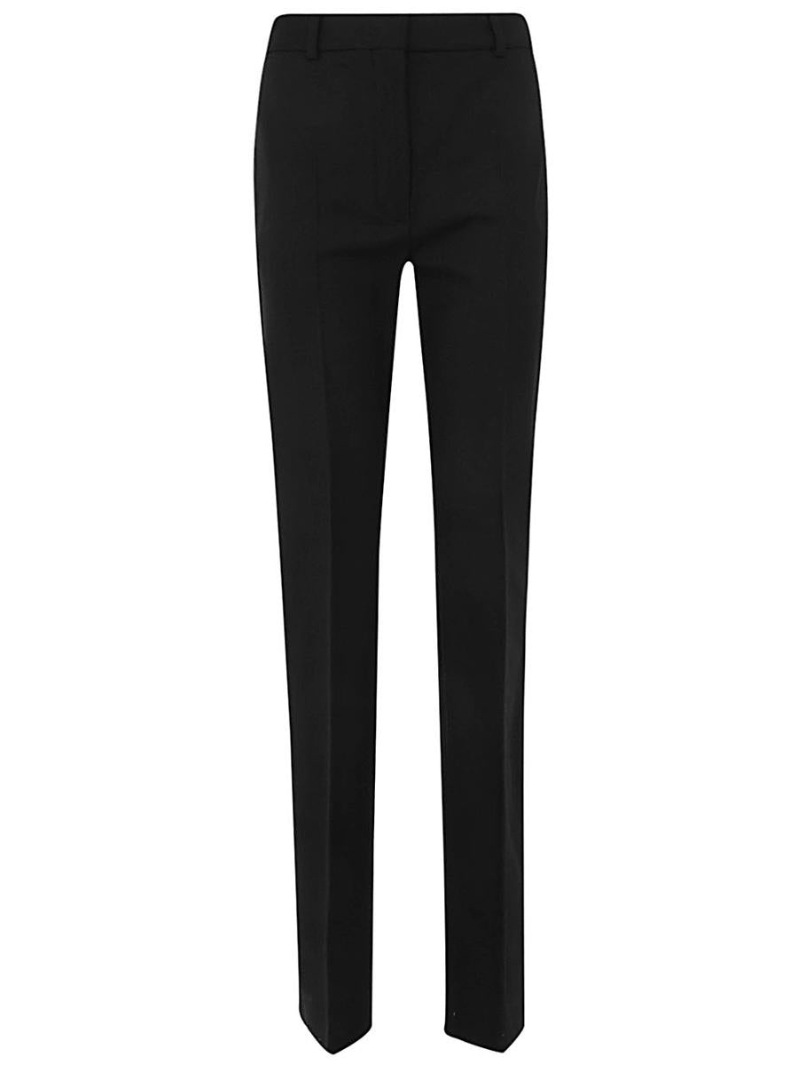 SPORTMAX BLACKBERRY STRETCH STRAIGHT LEG TROUSERS CLOTHING - 1