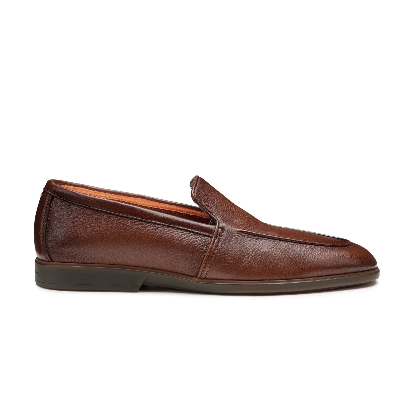 Men's brown leather loafer - 1