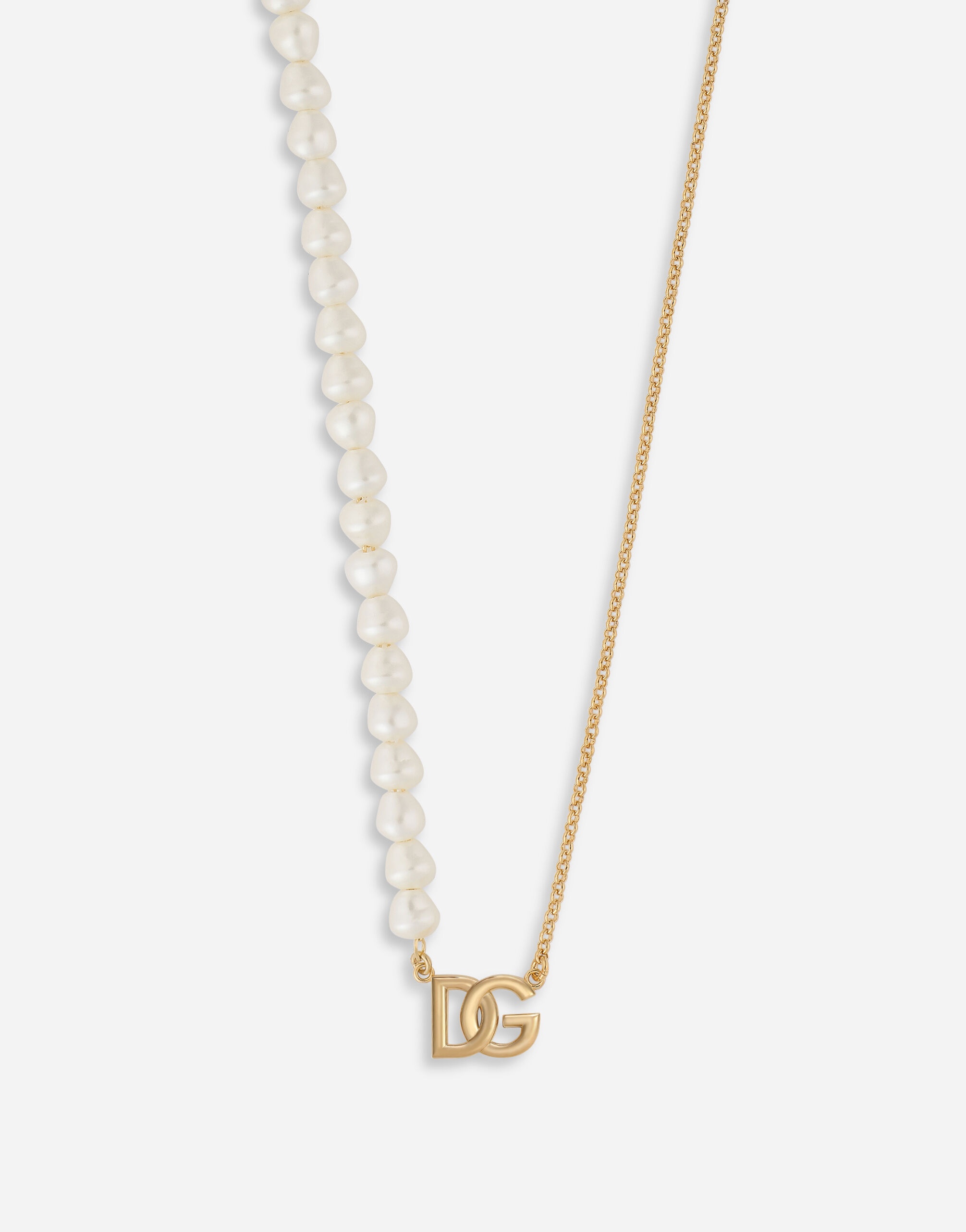 Necklace with pearls and DG logo - 2