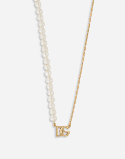 Dolce & Gabbana Necklace with pearls and DG logo outlook