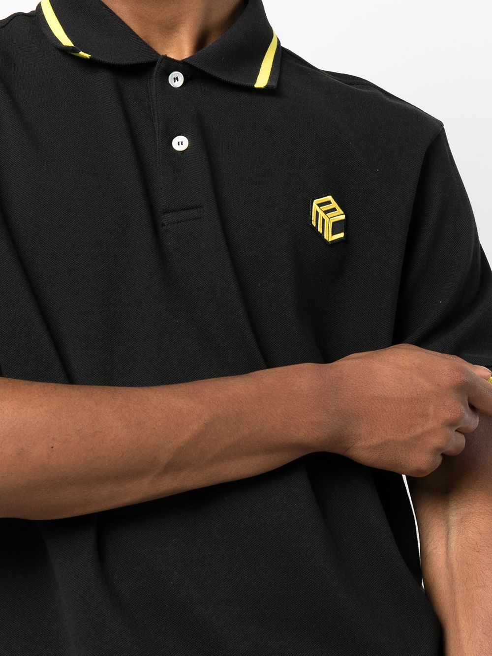 logo-print cotton polo shirt - 5