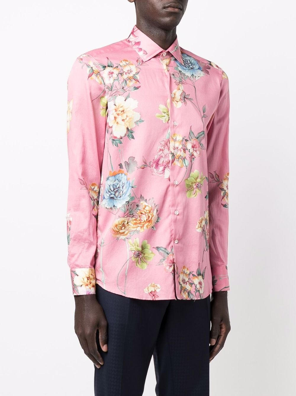 formal floral print shirt - 3