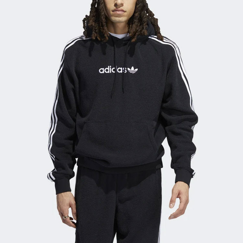 adidas Men's adidas originals Logo Stripe Sports Black H31236 outlook