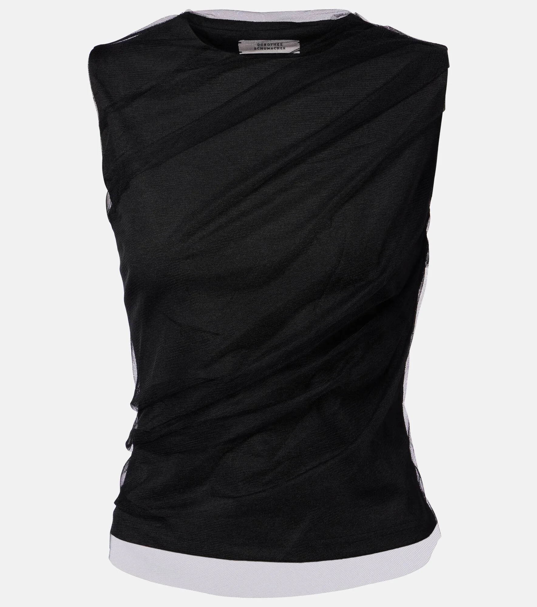 Draped tulle top - 1