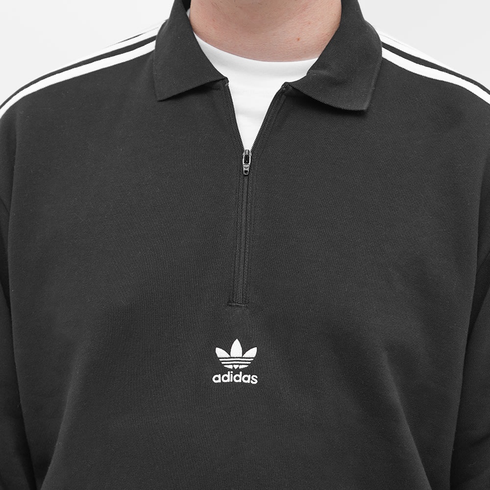 Adidas Long Sleeve 3 Stripe Polo - 5