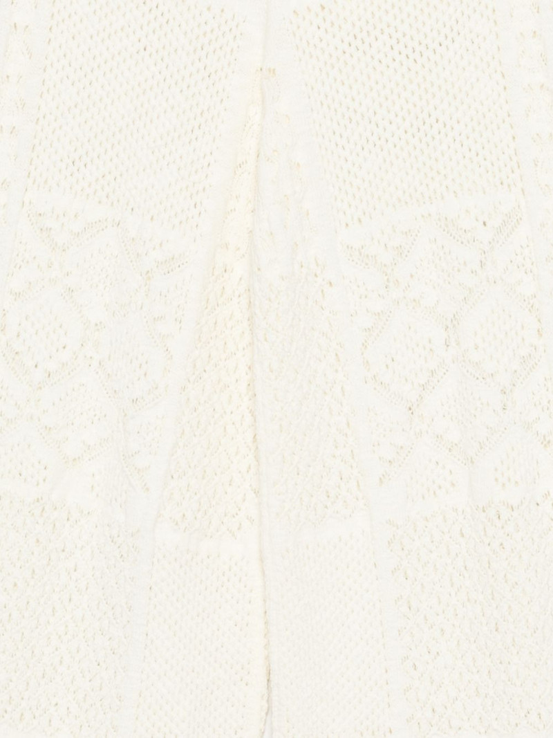 patchwork crochet-knit trousers 3