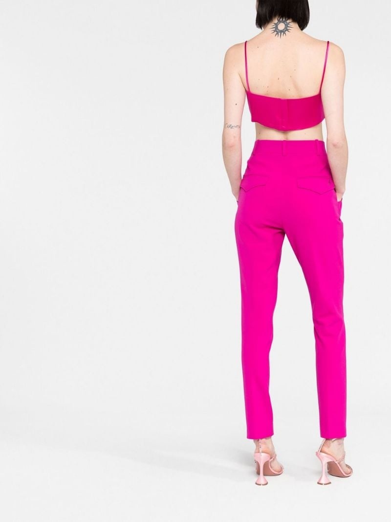 Berry high-waisted tailored trousers - 4