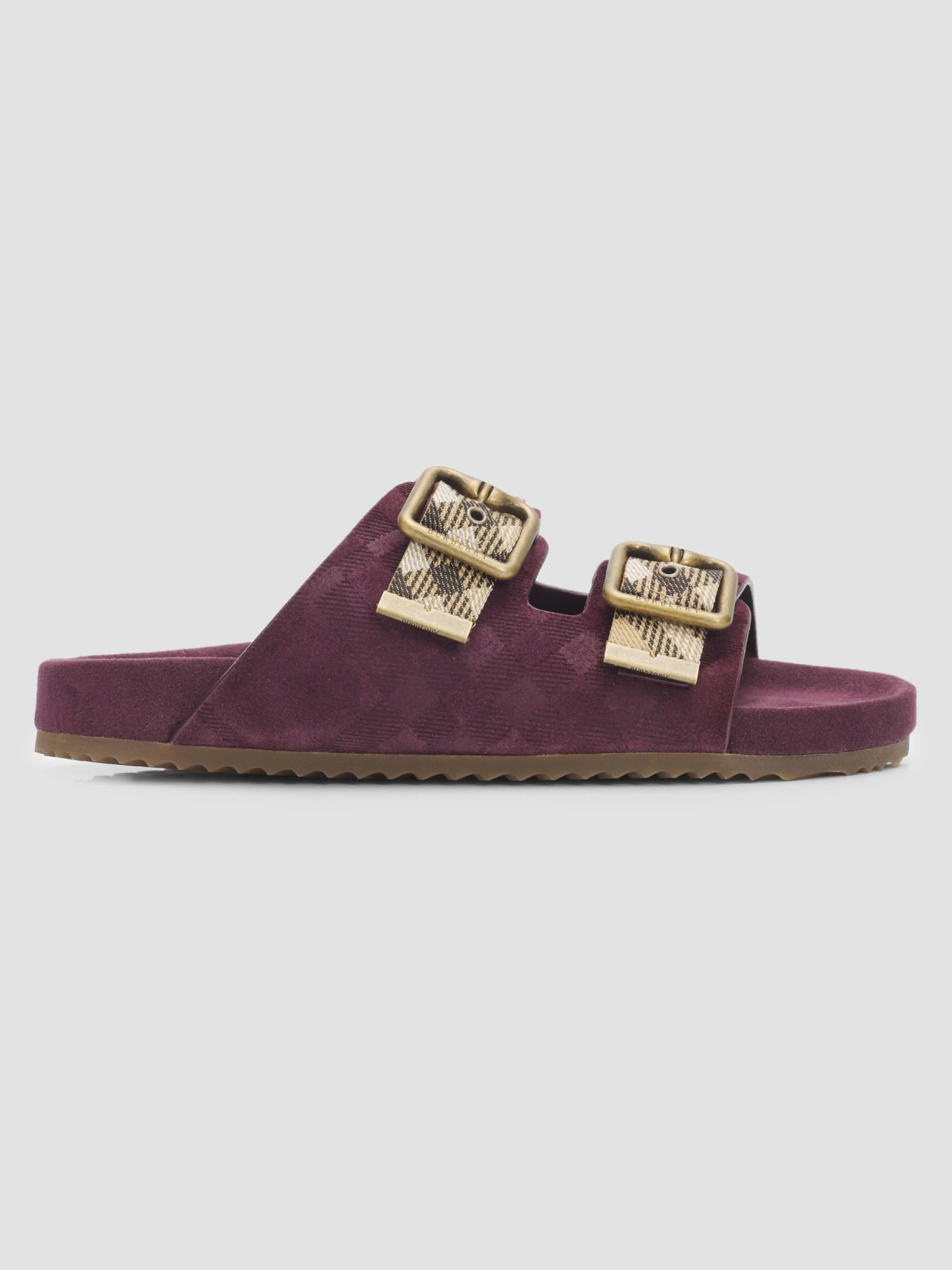 Women's Check Suede Urchin Sandals - Vineyard Red - 1