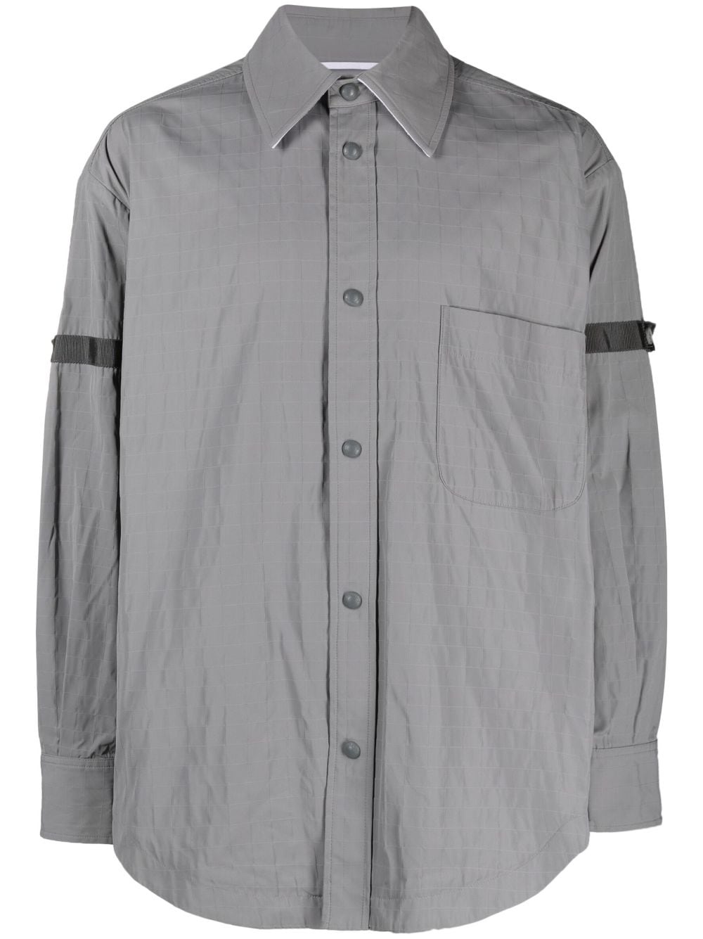 button-fastening long-sleeve shirt - 1