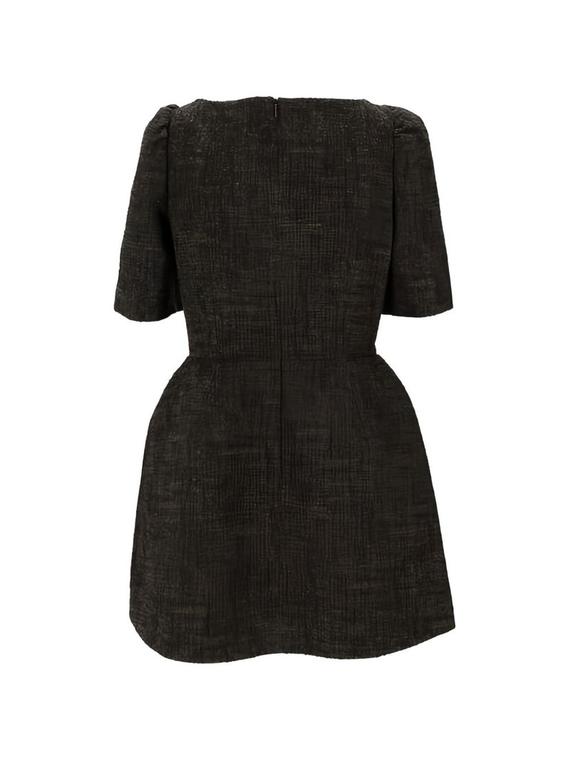 SHUSHU/TONG V-neck bow midi dress outlook