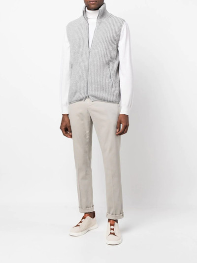 Herno zipped-up knit vest outlook