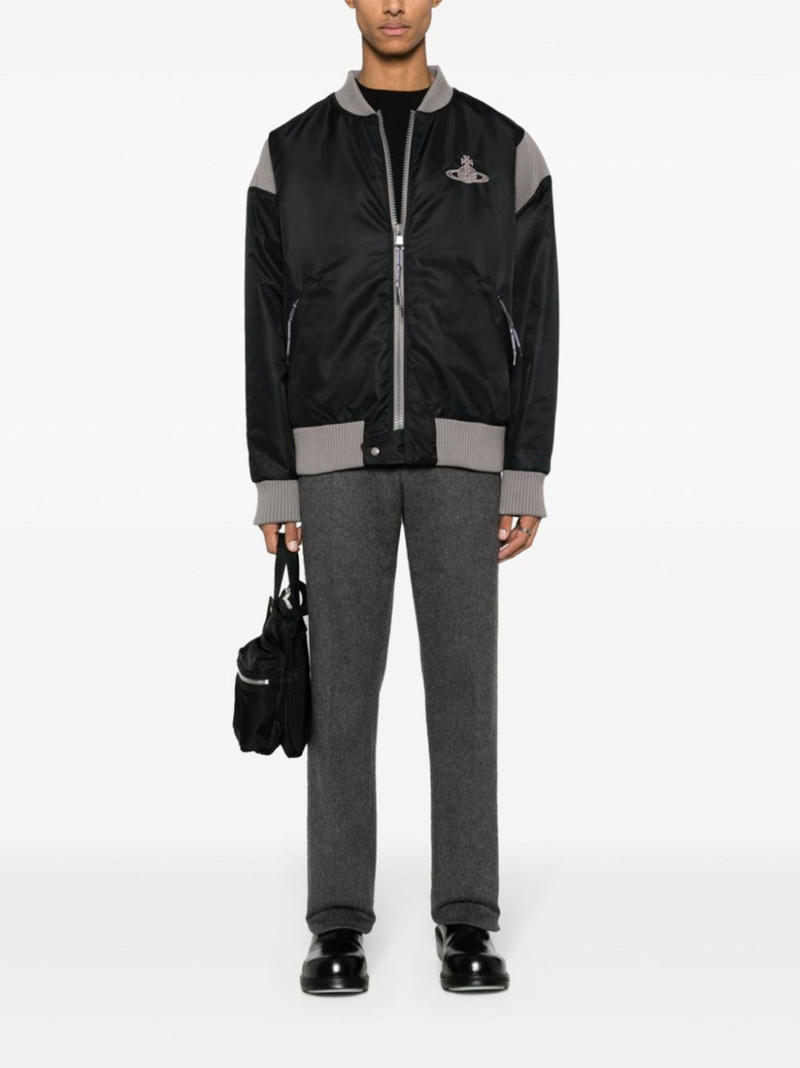 Vivienne Westwood Orb-embroidered cotton bomber jacket outlook