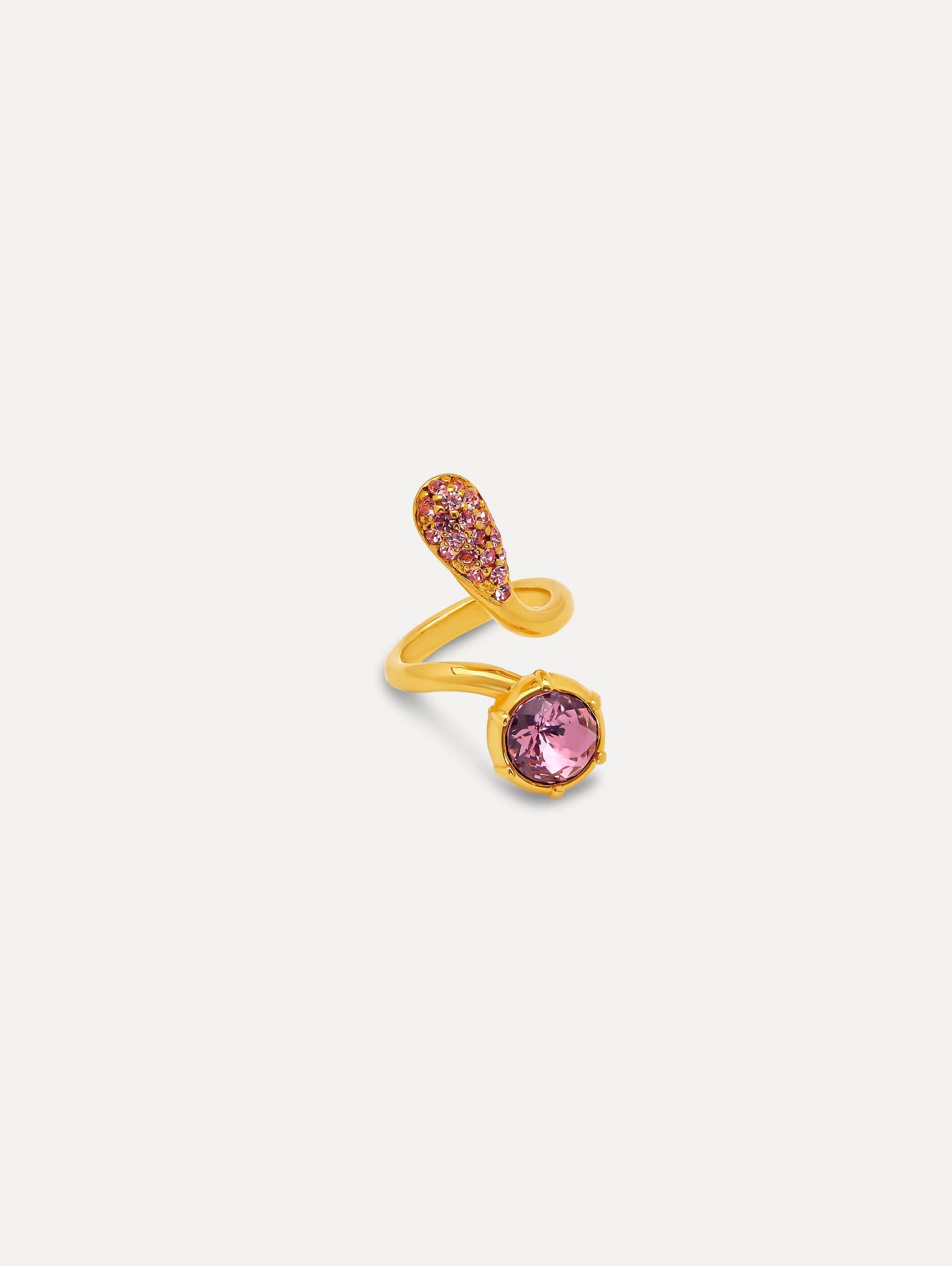 PAVÉ CRYSTAL TWIST RING - 1